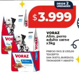 Supermayorista Vital Voraz alim. perro adulto carne oferta