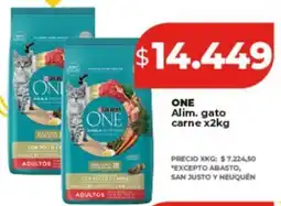 Supermayorista Vital Purina one alim. gato carne oferta