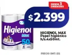 Supermayorista Vital Higienol max papel higiénico h/s oferta
