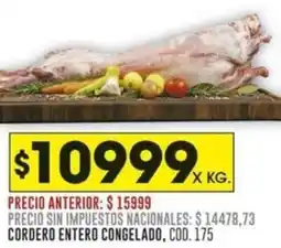 Coto Cordero entero congelado oferta