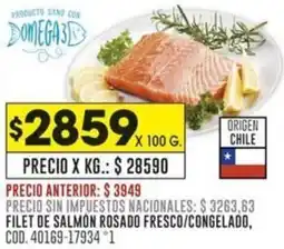 Coto Filet de salmon rosado fresco/congelado oferta