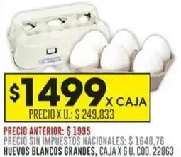 Coto Huevos blancos grandes, caja oferta