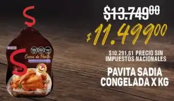 Pavita sadia congelada