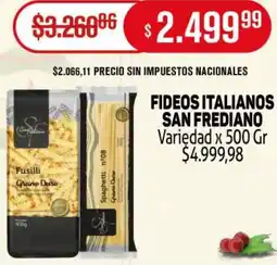 Makro Fideos italianos san frediano variedad oferta