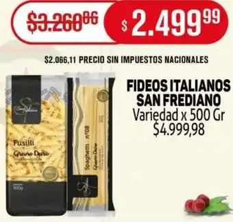 Fideos italianos san frediano variedad