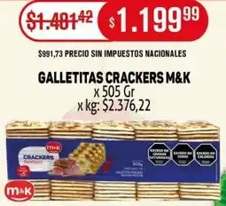 Makro M&K crackers galletitas oferta