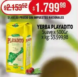 Makro Playadito yerba suave oferta