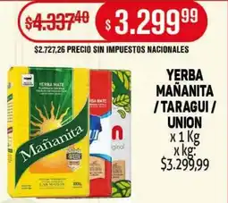 Makro Yerba mañanita /taragui/ union oferta