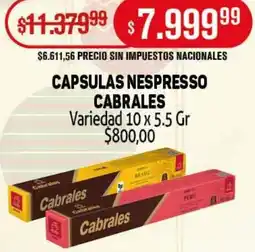 Makro Capsulas nespresso cabrales variedad oferta