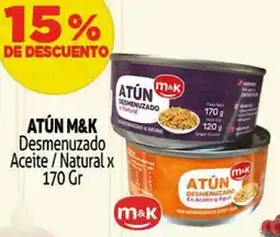 Makro M&K atún desmenuzado aceite / natural oferta