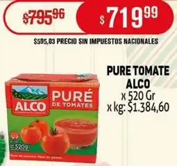 Makro Puré tomate alco oferta