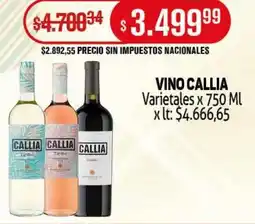 Makro Callia vino varietales oferta