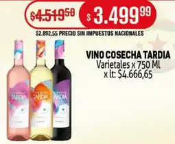 Makro Cosecha tardia vino varietales oferta