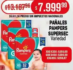 Makro Pampers pañales supersec variedad oferta