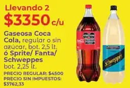 Supermercados Vea Coca cola gaseosa, regular o sin azúcar, bot. oferta