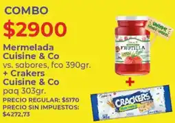 Supermercados Vea Mermelada Cuisine & Co vs. sabores, fco oferta