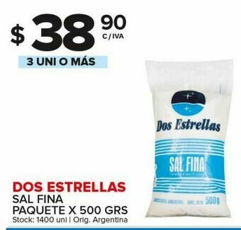 Carrefour Sal fina dos estrellas 500g oferta