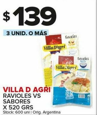 Carrefour Ravioles villa d'agri 520g oferta