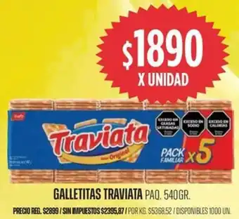 Traviata galletitas paq.