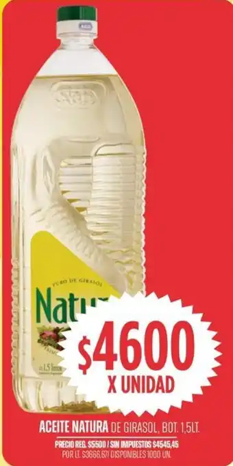 Natura aceite de girasol, bot.
