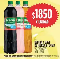 Supermercados Vea Terma bebida a base de hierbas vs. sabores, bot. oferta