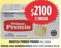 Supermercados Vea Primer premio manteca paq. oferta