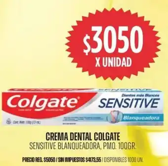 Colgate crema dental sensitive blanqueadora, pmo.