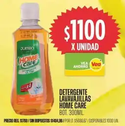 Supermercados Vea Home care detergente lavavajillas bot. oferta