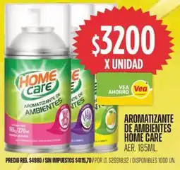 Supermercados Vea Home care aromatizante de ambientes aer oferta