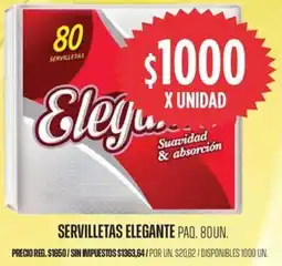 Supermercados Vea Elegante servilletas paq. oferta