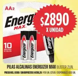 Supermercados Vea Energizer pilas alcalinas max blister oferta