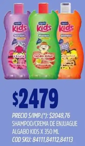 Algabo kids shampoo/crema de enjuague