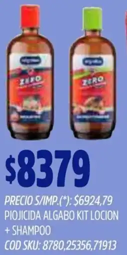 Supermercados Yaguar Algabo piojicida kit locion +shampoo oferta