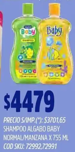 Supermercados Yaguar Algabo shampoo baby normal/manzana oferta