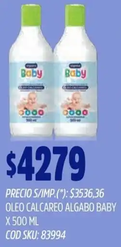 Supermercados Yaguar Algabo baby oleo calcareo oferta