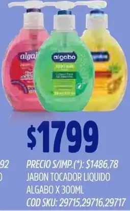 Supermercados Yaguar Algabo jabon tocador liquido oferta