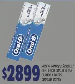 Supermercados Yaguar Oral B dentifrico extra blanco oferta