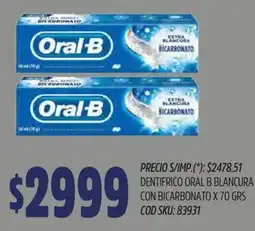 Supermercados Yaguar Oral B dentifrico blancura con bicarbonato oferta