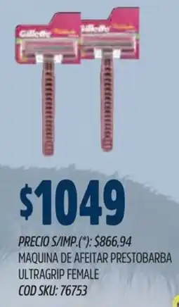 Supermercados Yaguar Gillette maquina de afeitar prestobarba ultragrip female oferta