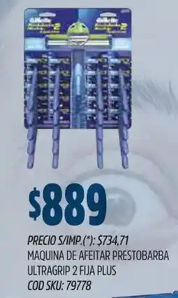 Supermercados Yaguar Gillette maquina de afeitar prestobarba ultragrip 2 fija plus oferta