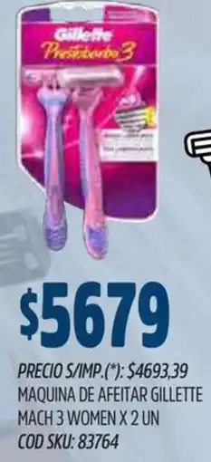 Supermercados Yaguar Gillette maquina de afeitar mach 3 women oferta