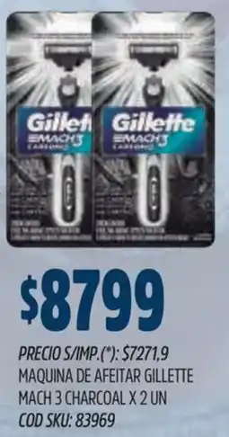 Supermercados Yaguar Gillette maquina de afeitar mach 3 charcoal oferta