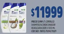 Supermercados Yaguar Head&Shoulders shampoo/acondicionador oferta