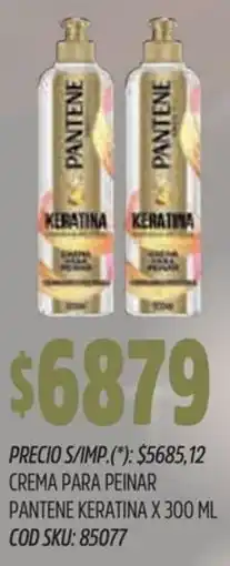 Supermercados Yaguar Pantene crema para peinar keratina oferta