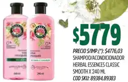 Supermercados Yaguar Herbal essences shampoo/acondicionador classic smooth oferta