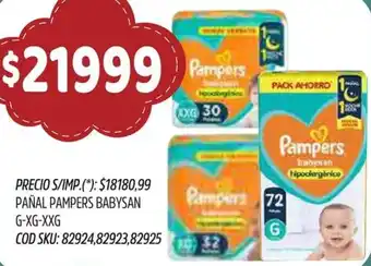 Supermercados Yaguar Pampers pañal babysan oferta