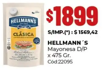 Hellmann's clásica mayonesa d/p