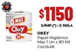 Diarco Okey papel higiénico max oferta