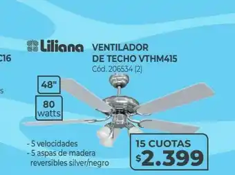 Naldo Lombardi Ventilador de techo vthm415 oferta