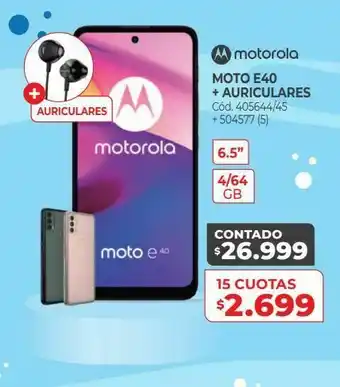 Naldo Lombardi Moto e40 + auriculares oferta